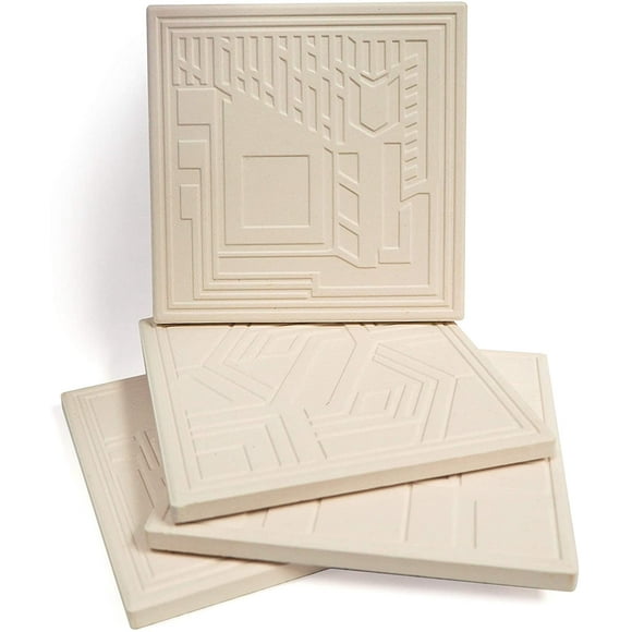 CoasterStone AS751 Frank Lloyd Wright Robie Set of 4 Coasters One Size Multicolored CoasterStone AS751 Frank Lloyd Wright Robie Set of 4 Coasters One Size Multicolored